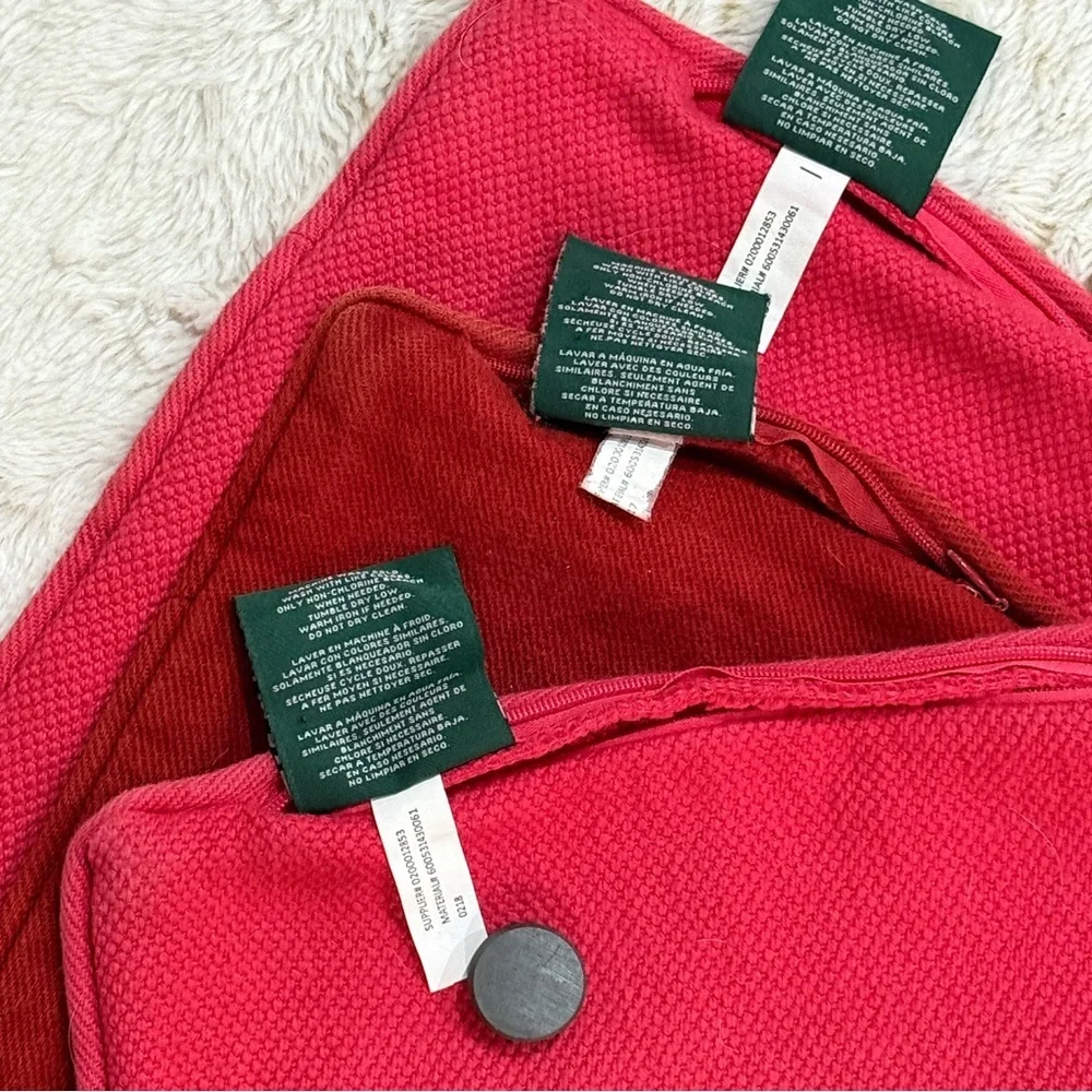 Ralph Lauren Bundle of 3 Red/Pink Pillow Shams